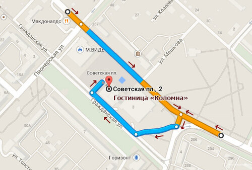 Карта общественного транспорта коломна