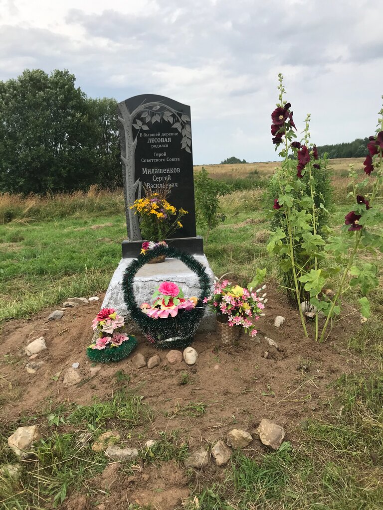 Monument, memorial Здесь родился Герой Советского Союза С.В. Милашенков, Smolensk Oblast, photo
