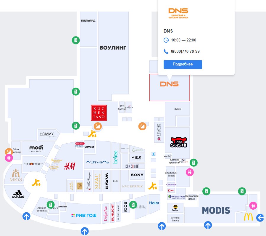 Карта галерея краснодар 1 этаж