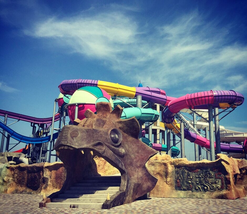 Su parkı Aquapark Medusa, Kırım Cumhuriyeti, foto