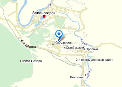 Зеленогорск красноярского края карта