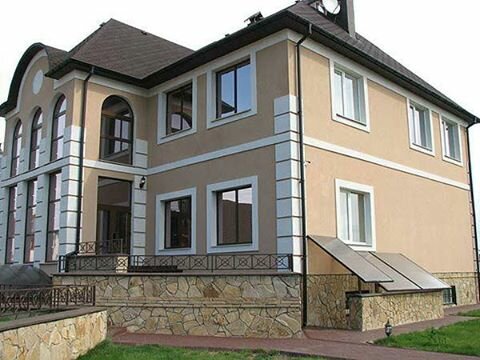 Частный дом штукатурка фасада фото Permanently closed: Arkhitekturno-proyektnaya masterskaya ArkhStroyProyekt, desi