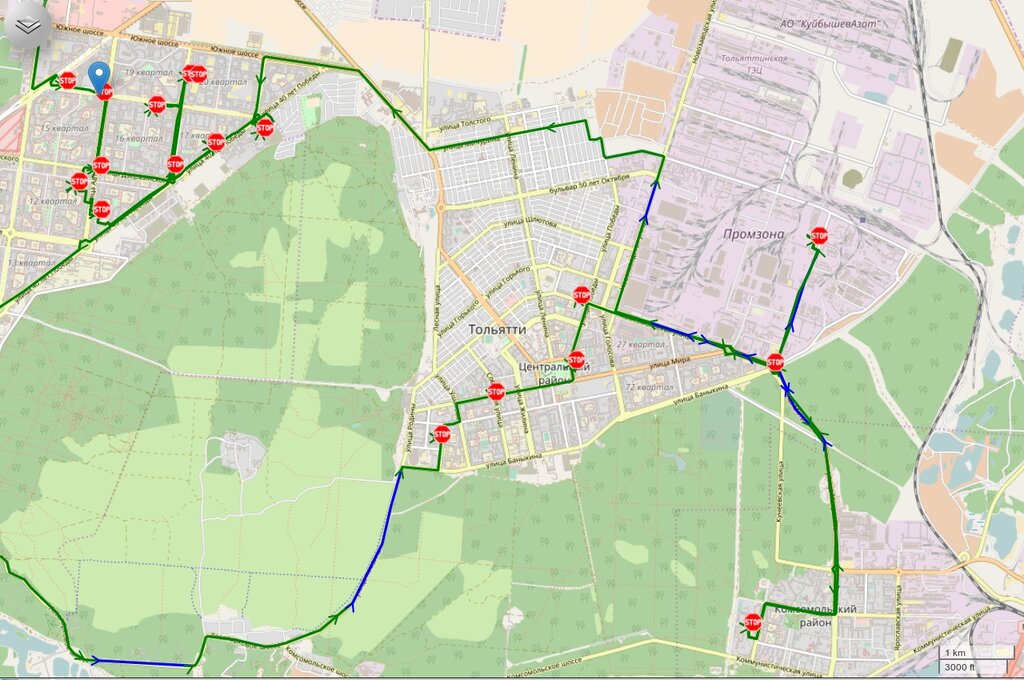 328 Маршрут тольятти схема