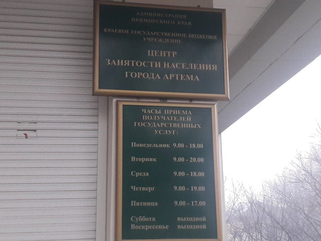 Центр занятости Отделение КГКУ Пцзн г. Артем, Артём, фото