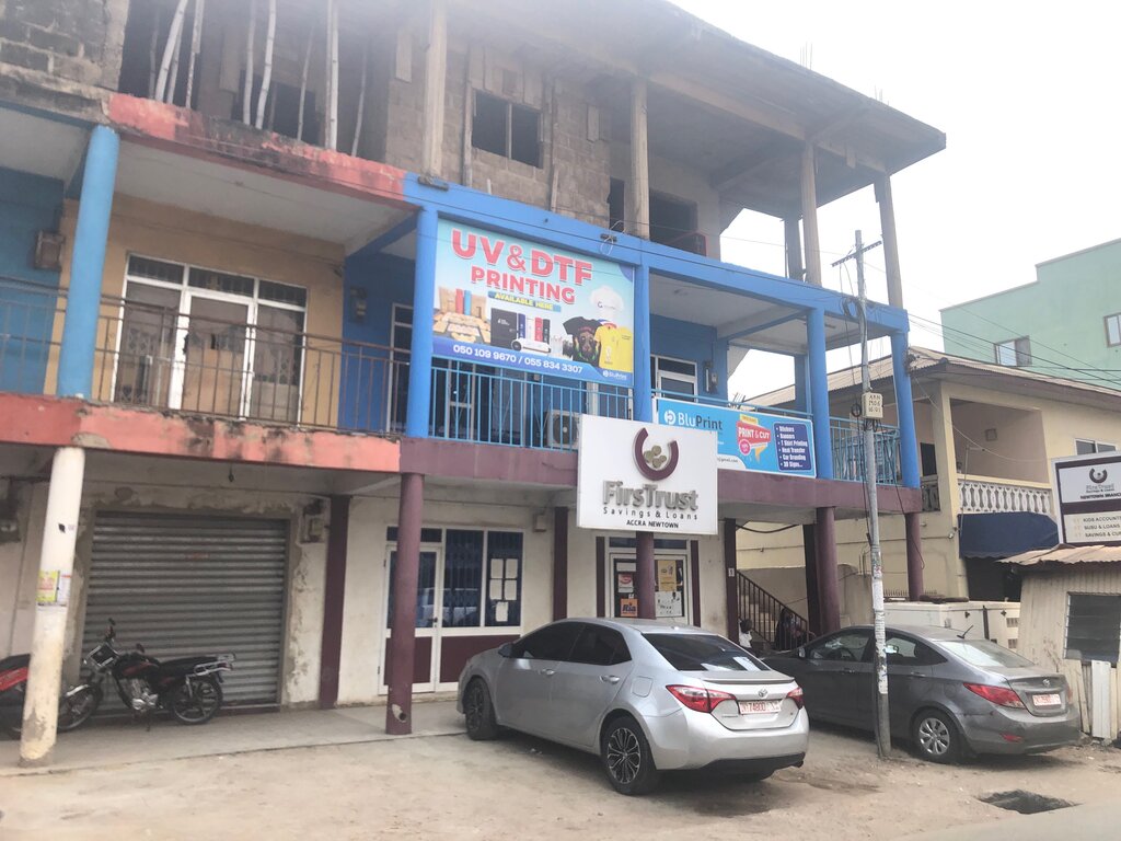 Advertising equipment and materials Blue Print, Accra, photo