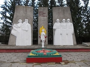 Мемориал воинам односельчанам с. Воробжа (Курская область, Суджанский район, село Воробжа, Центральная улица), памятник, мемориал в Курской области