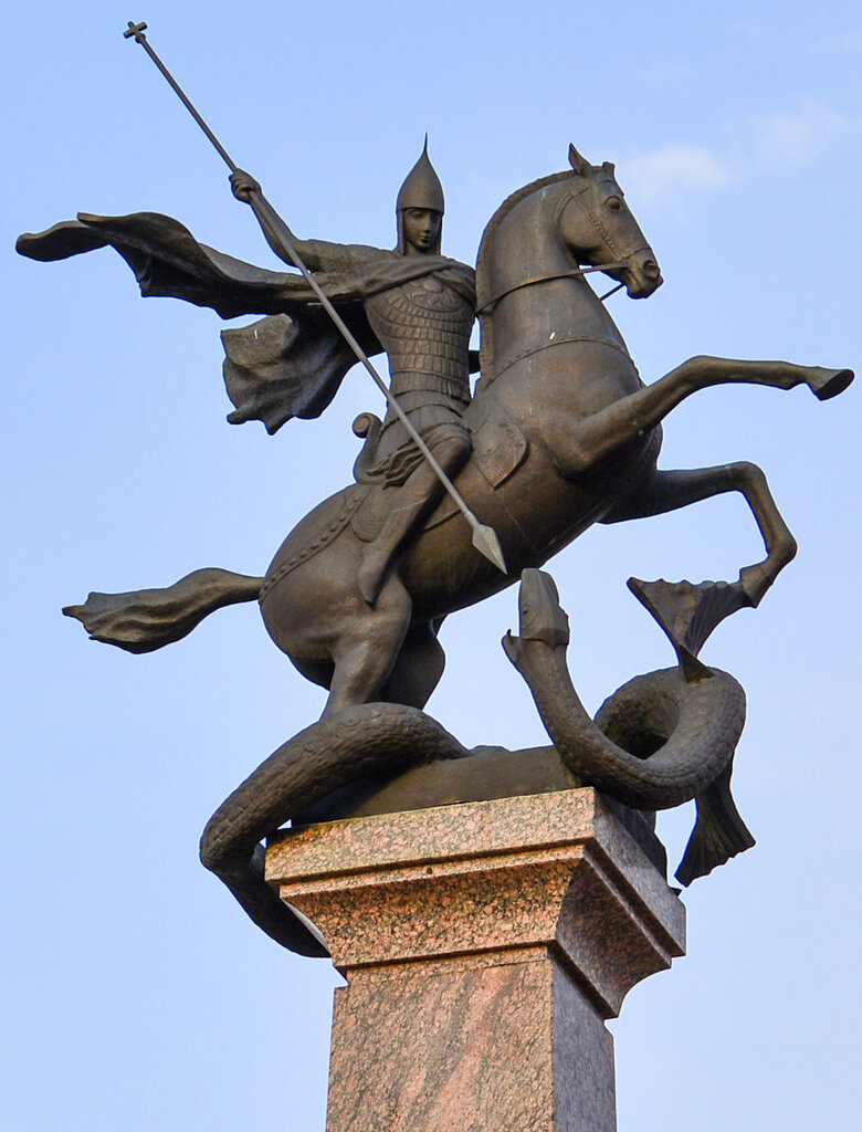 Monument, memorial Георгий Победоносец на коне, поражающий змея, Nizhny Novgorod, photo