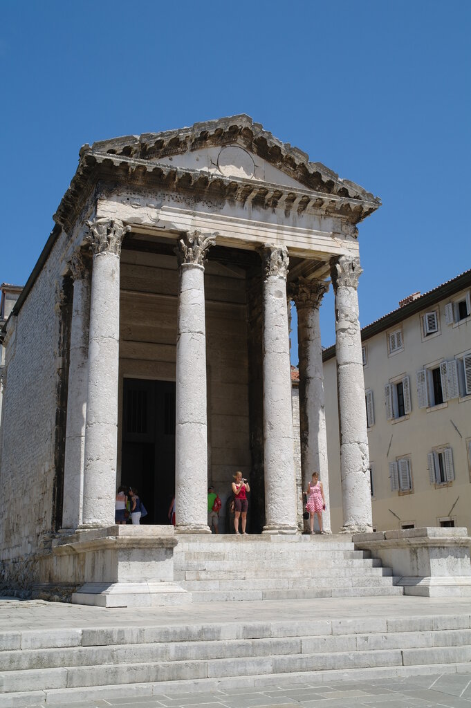Landmark, attraction The Temple of Augustus, Pula, photo