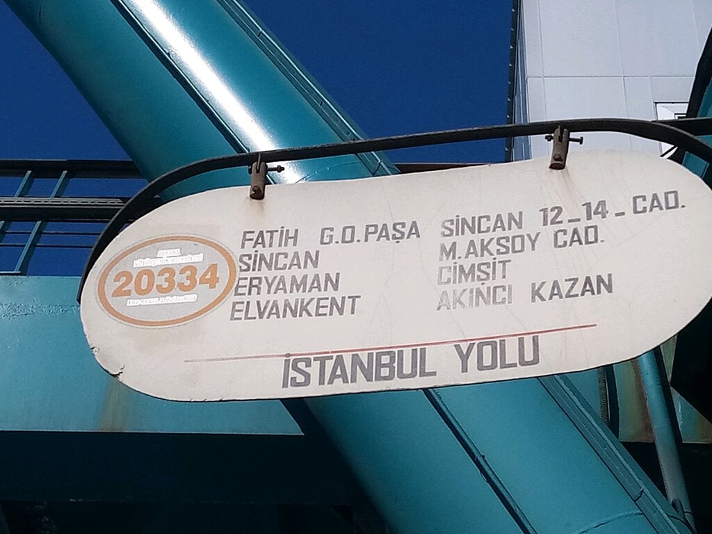 Public transport stop Ego Stop 20334, Ankara, photo