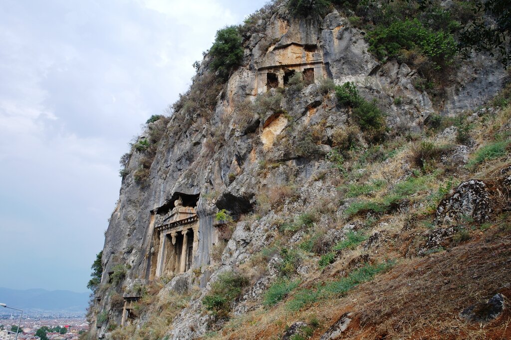 Turistik yerler Telmessus Kaya Mezarları, Fethiye, foto