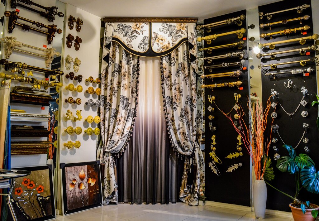 Curtains, curtain rods Black and White, Dushanbe, photo