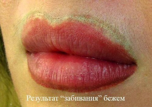 Губы после тату фото