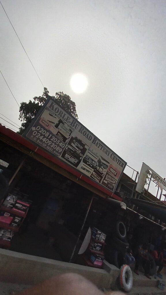 Batteries and chargers Korle-Bu Rd. Battery Center, Accra, photo