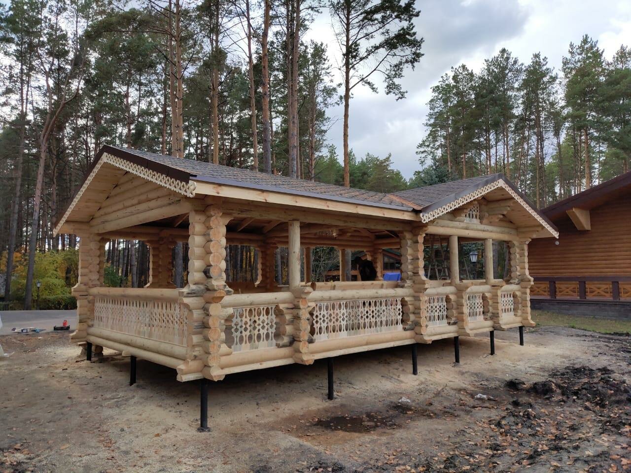 Беседки на сваях винтовых под ключ