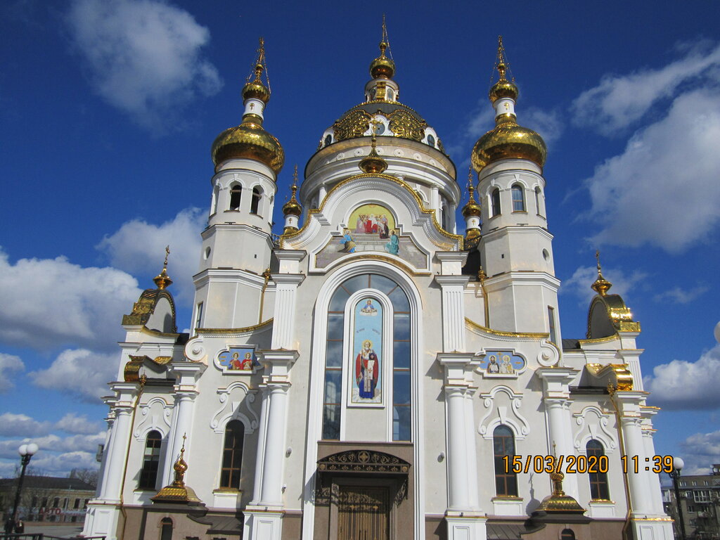 Panorama: Tserkov Petra i Fevronii Muromskikh u siti-parka Grad, orthodox church