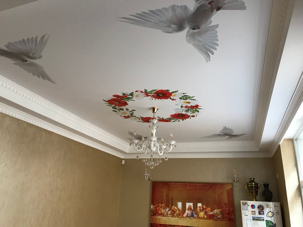 Европейские натяжные потолки в спальню LuxeDesign -Только качество! +7978-045-90