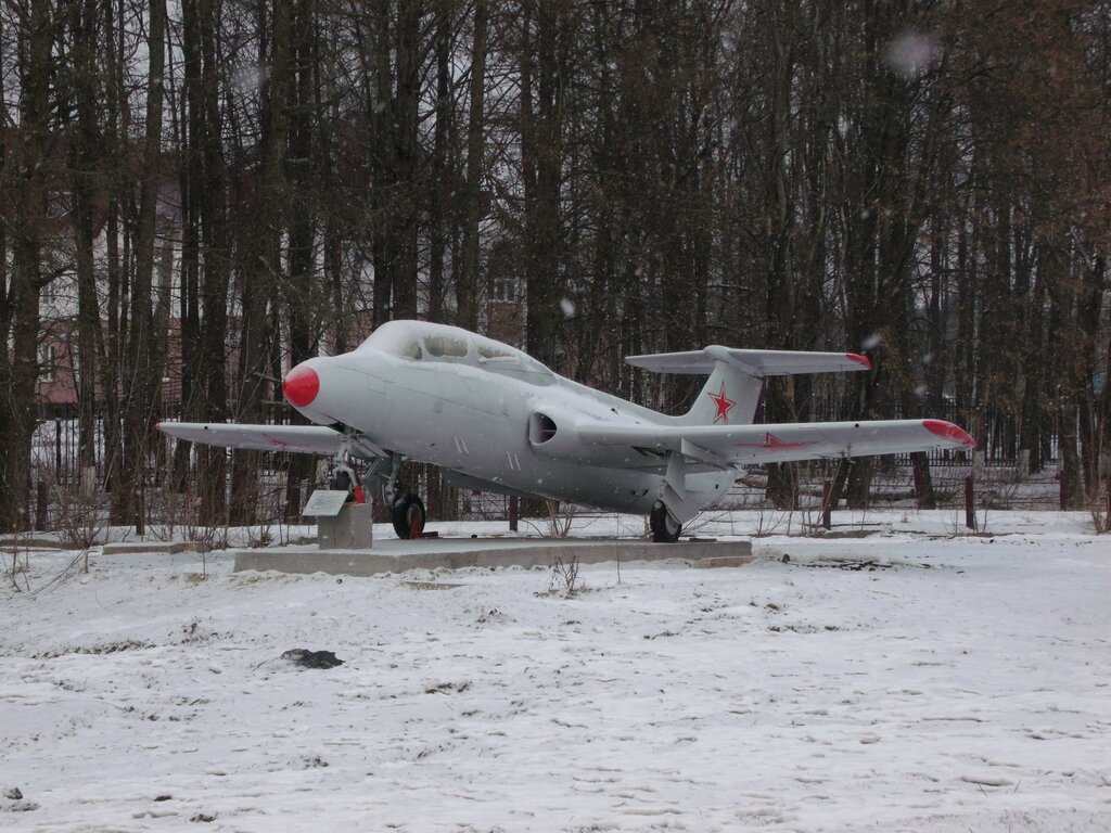 Monument to technology Самолëт Л-29 Дельфин, Luhovicy, photo