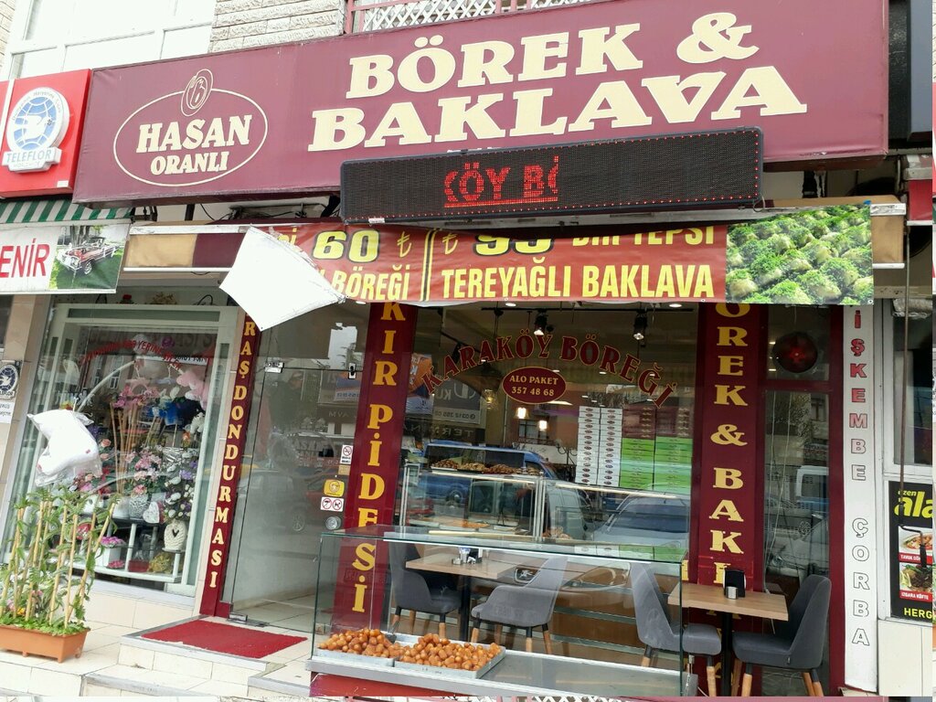 Hasan Oranlı Börek &amp; Baklava, un ve tahıllar, Kızlarpınarı Cad., No173
