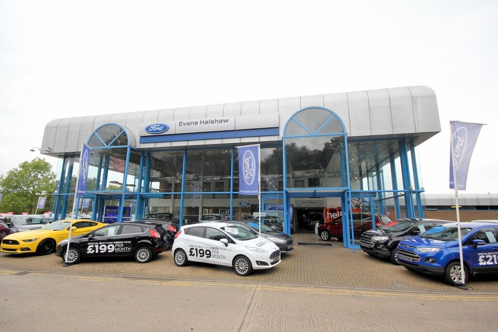 Car dealership Evans Halshaw Ford Preston, England, photo
