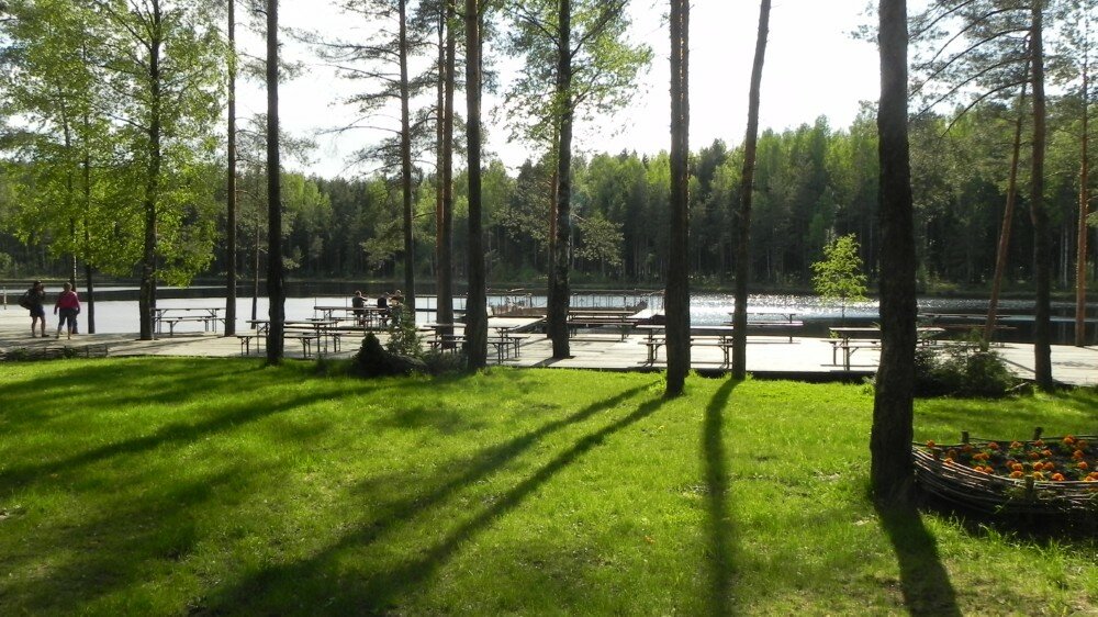 Коркинское озеро беседки