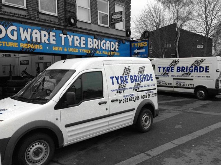 Tires and wheels Edgware Tyre Brigade, London, photo