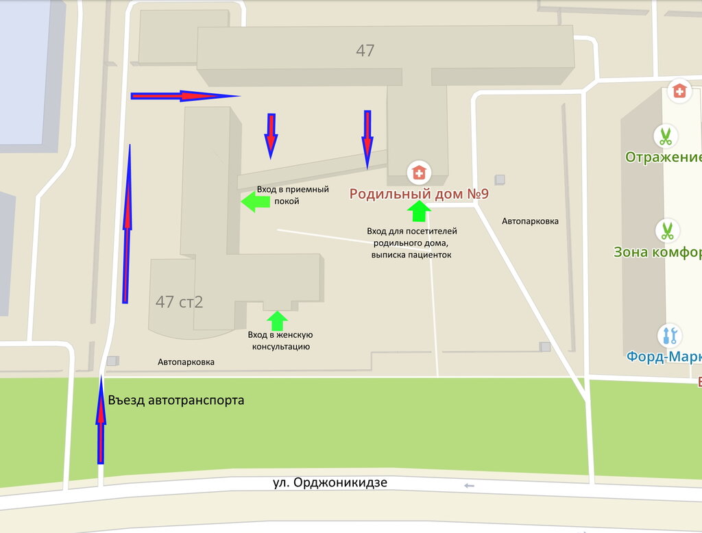 Роддом 9 карта