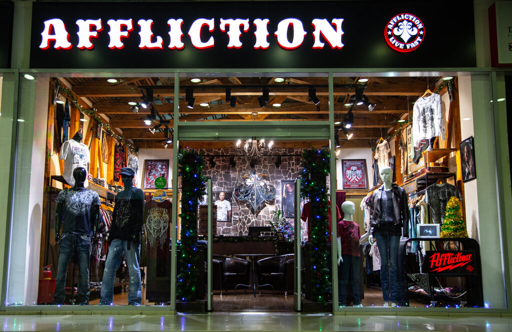 Clothing store Affliction, Moscow, photo