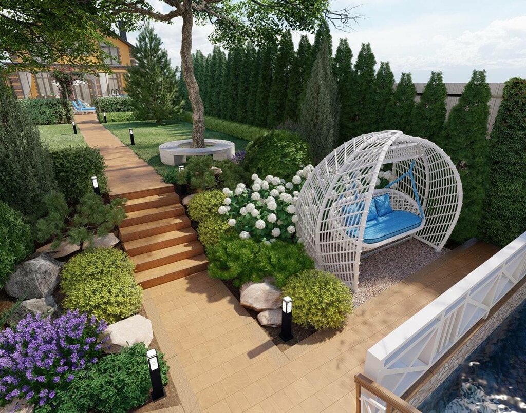Landscape design Rea Garden, Moscow, photo