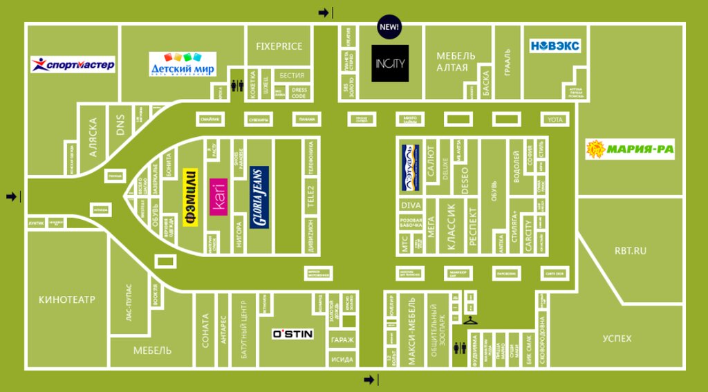 Кемерово тц радуга карта