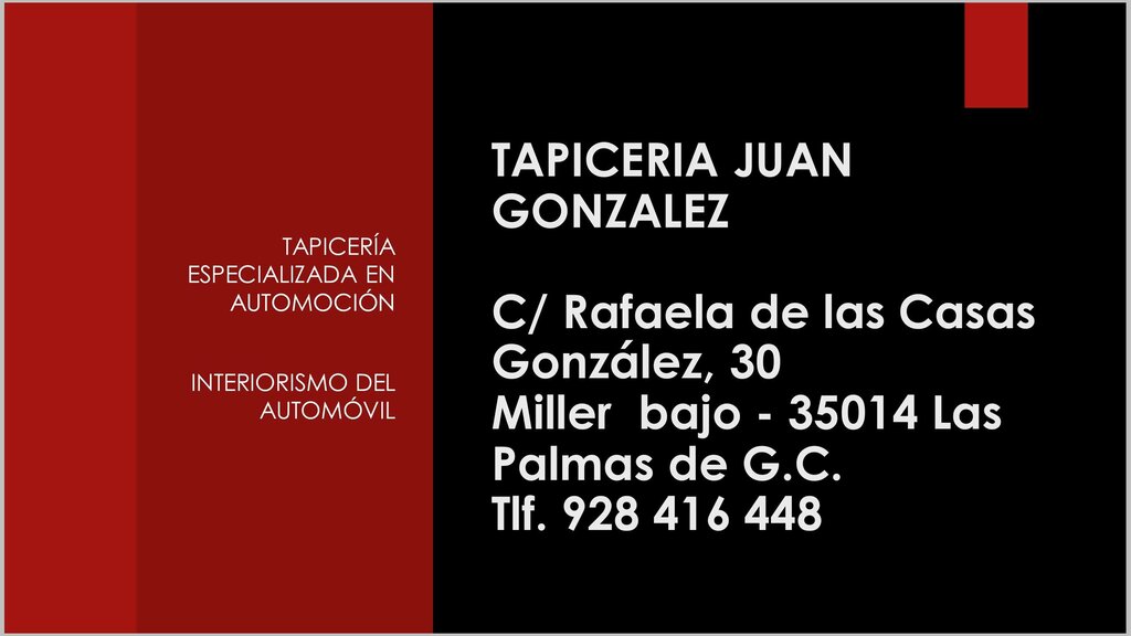 Furniture store Tapicerías Juan González, Las Palmas de Gran Canaria, photo