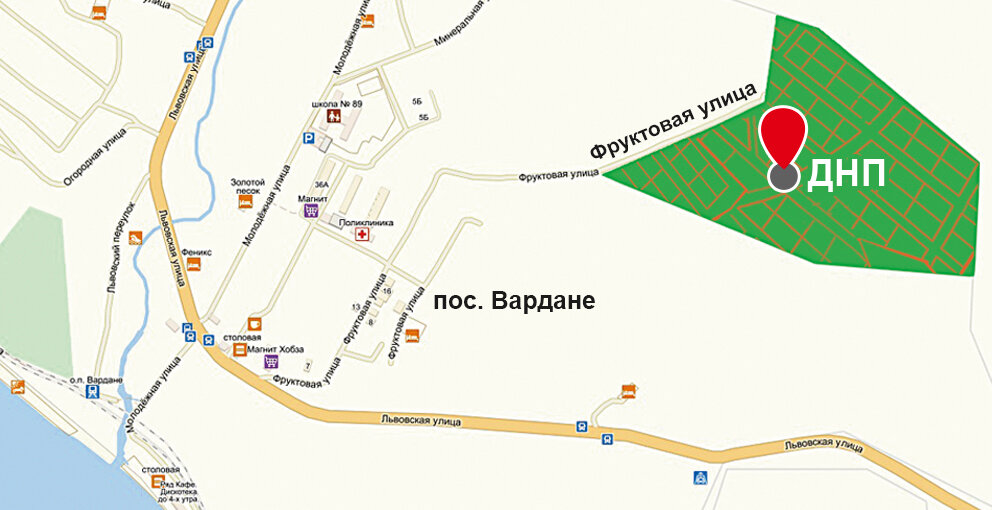 Карта вардане с улицами и номерами домов