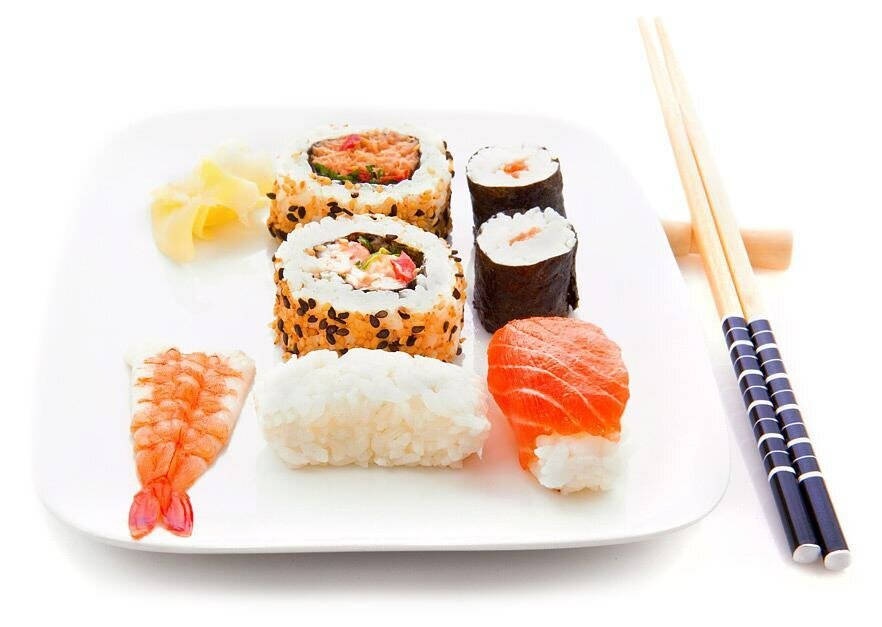 Суши на белом фоне картинка