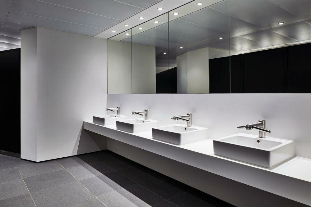 Christmas trees and christmas decorations Qbic washrooms, North Yorkshire County, photo