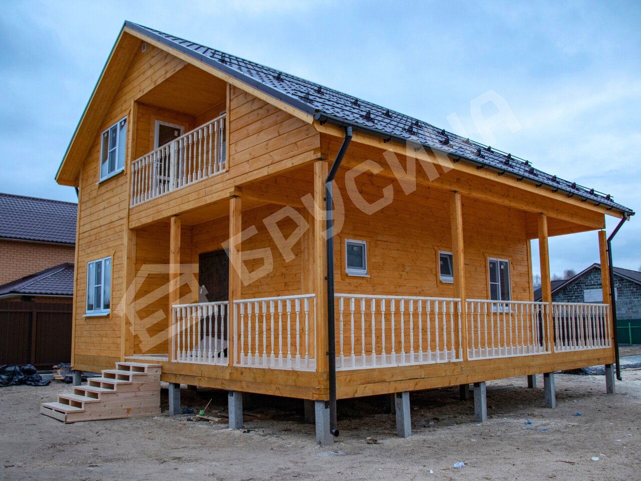 Брусина дома из бруса под усадку 95 фото