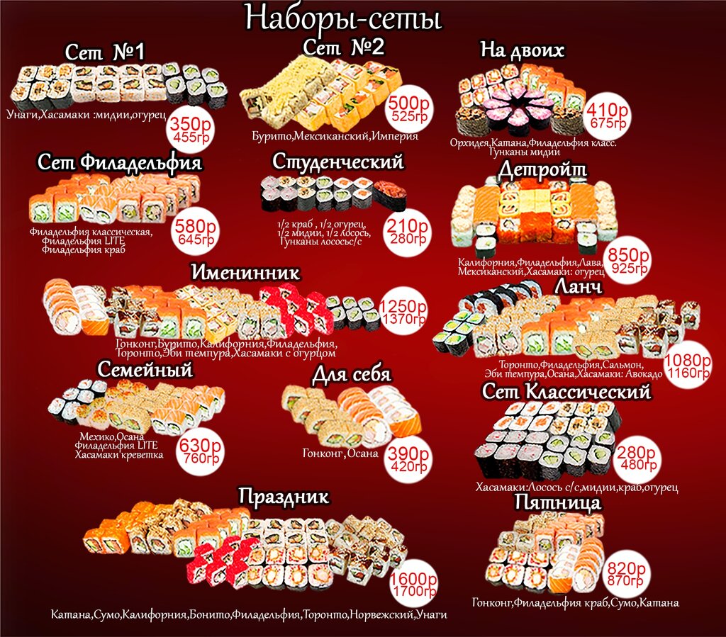 Вкусные суши на карте фото 12