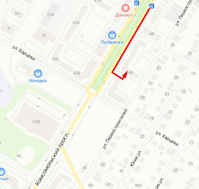 Комсомольская 53 нефтекамск карта