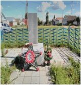 Памятник-обелиск воинам, погибшим в годы Великой Отечественной войны (Republic of Mari El, Volzhskiy rayon, Pomarskoye selskoye poseleniye, derevnya Chasovennaya, Pochtovaya ulitsa), monumento, memorial