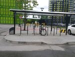 Bicycle parking (Saint Petersburg, Zhukova Street), estacionamiento de bicicletas