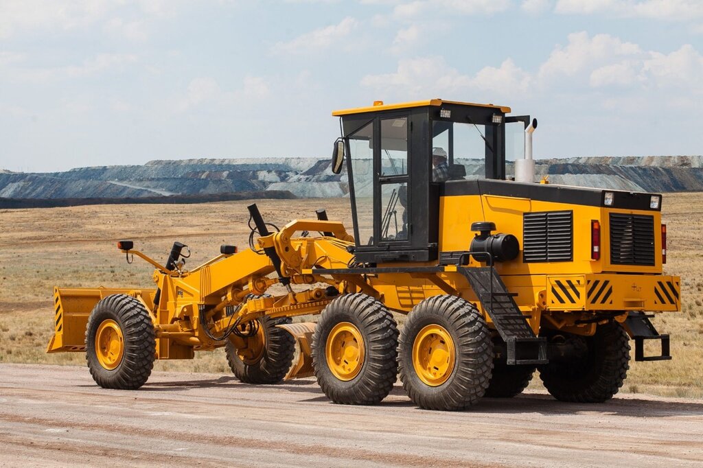 Panorama: Po Ural, road construction machines, Chelyabinsk, Khudyakova Street, 1