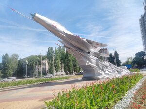 Fighter MiG-21F-13 (Voronezh, mikrorayon Poltinnik), monument to technology