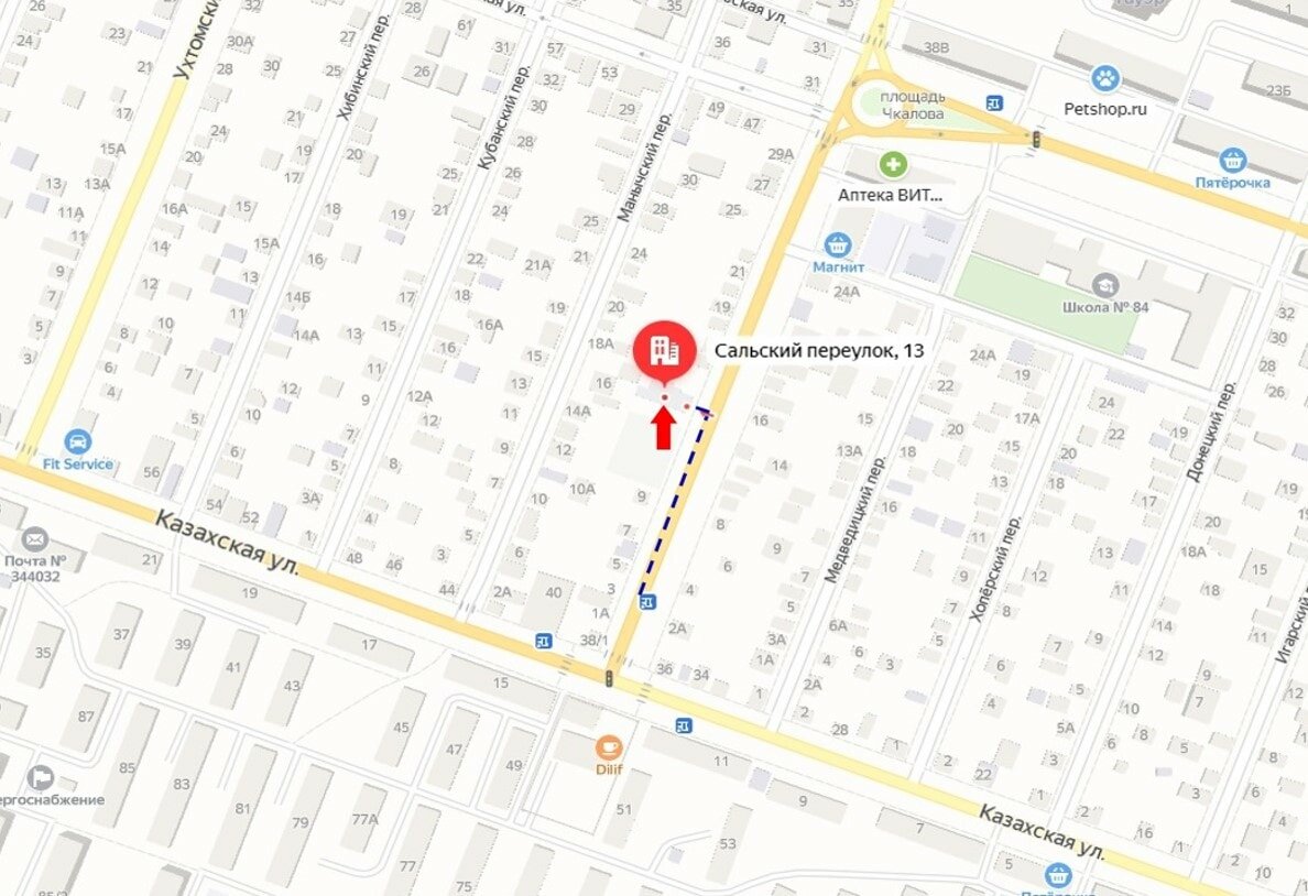 Чкаловский район ростов на дону карта