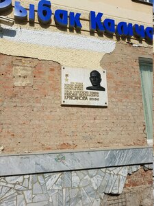 Улица, названная именем генерал-майора инженерных войск Героя Советского Союза Николая Васильевича Крисанова (Perm, Krisanova Street, 14), memorial plaque, foundation stone