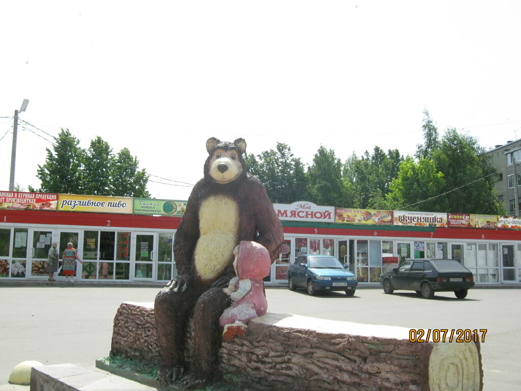 Жанровая скульптура Скульптура Маша и медведь, Кузнецк, фото