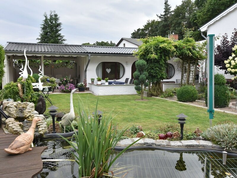 Homey Bungalow With Roofed Terrace, Garden, Garden Furniture