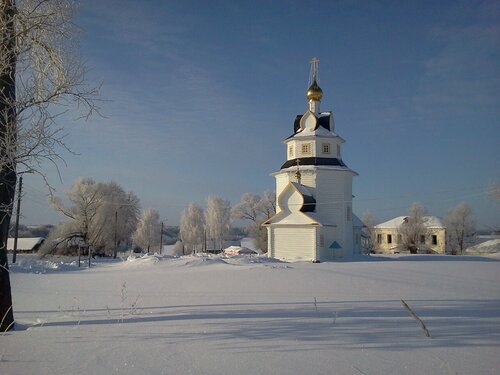 Orthodox church Tserkov Ikony Bozhiyey Materi Neopalimaya Kupina V Kishleyevo, Vladimir Oblast, photo