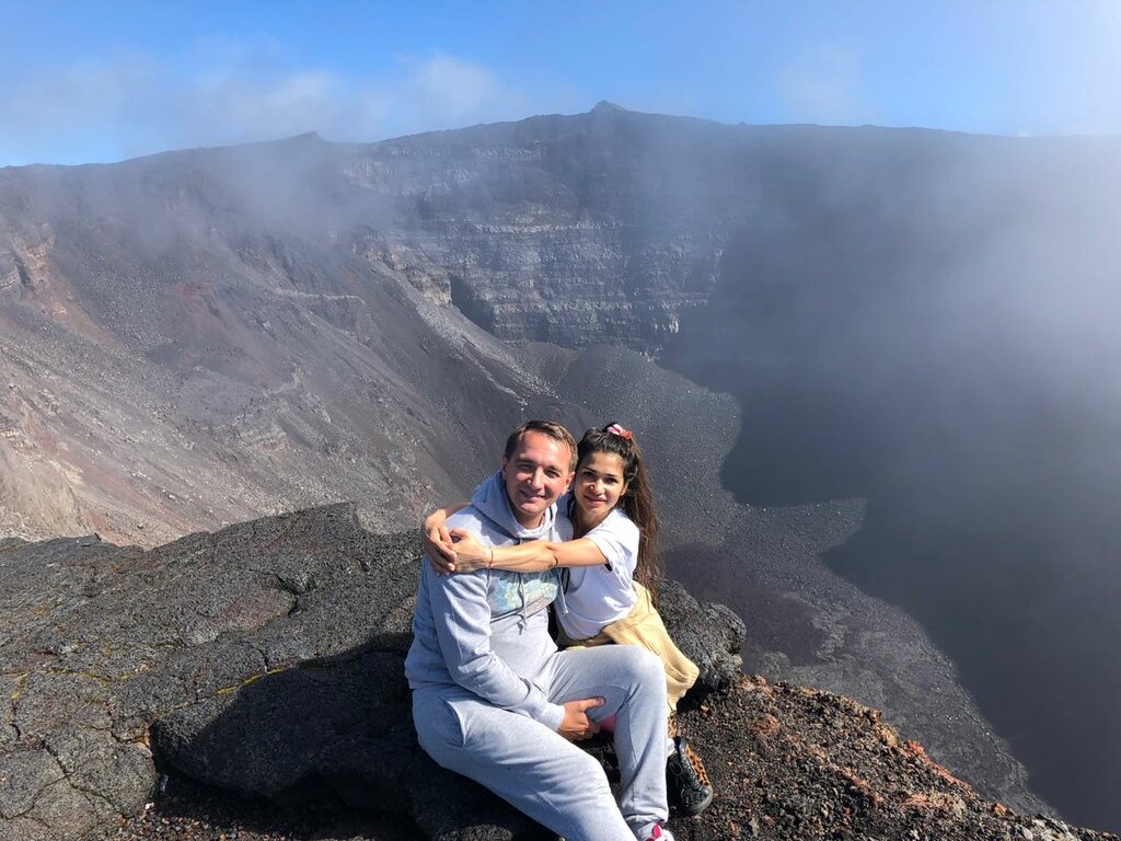 Mountain peak Piton de la Fournaise, Reunion, photo