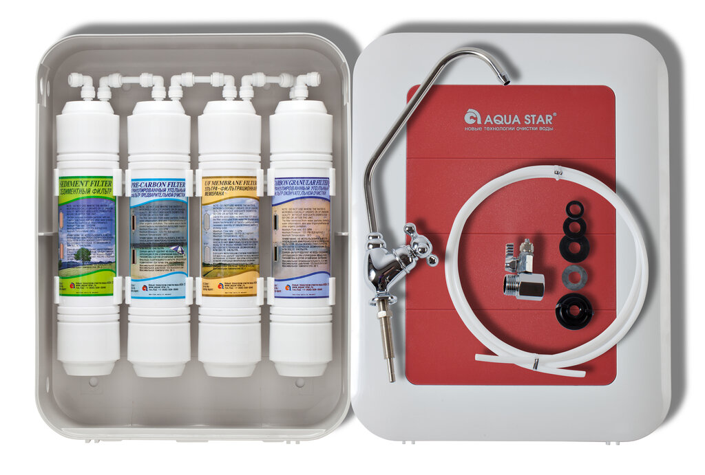 Фильтр под мойкой Aqua Star Баланс минералов плюс четырехступенчатый Фильтры и