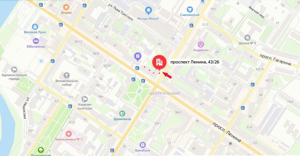 Псков октябрьский 39 карта