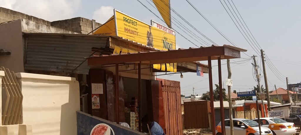 Foodstuffs wholesale Pepjoy Minishop, Accra, photo