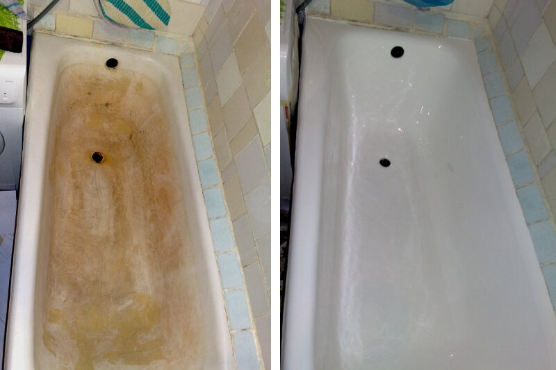 покрытие акрилом ванны в домашних